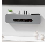 ZYZSY Étagère de routeur Murale, boîte de Rangement pour routeur WiFi, décodeur TV, Cable Management L'etagère, décoration Murale pour Salon, Bureau à Domicile(Grey,70 * 13 * 20cm/28 * 5 * 8in)