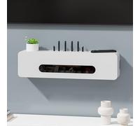 ZYZSY Étagère de routeur Murale, boîte de Rangement pour routeur WiFi, décodeur TV, Cable Management L'etagère, décoration Murale pour Salon, Bureau à Domicile(White,100 * 13 * 20cm/39 * 5 * 8in)