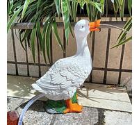 ZYZSY Fontaines pour bassins d'animaux, cracheurs d'étang pour Petits étangs, Gargouille de Canard avec Pompe, pour Donner Vie à Votre Bassin de Jardin(White)