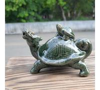 ZYZSY Fontaines pour bassins d'animaux, cracheurs d'étang pour Petits étangs, Gargouille en céramique, pour étangs de Jardin, terrasses et balcons, décoration Maritime(Green)