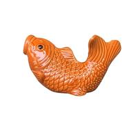 ZYZSY Gargouille en céramique pour Mini étangs - Cracheur D'étang - Décoration de Balcon - Résistant aux intempéries - pour Embellir Et Espaces Extérieurs(Orange)