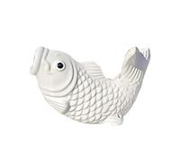 ZYZSY Gargouille en céramique pour Mini étangs - Cracheur D'étang - Décoration de Balcon - Résistant aux intempéries - pour Embellir Et Espaces Extérieurs(White)