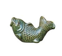 ZYZSY Gargouille en céramique pour Mini étangs - Cracheur D'étang - Décoration de Balcon - Résistant aux intempéries - pour Embellir Et Espaces Extérieurs(Green)