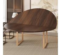 ZYZSY Grand Plateau De Table Rond Pliable Uniquement, Plateau Mobile en Bois Massif, Économisez de l'espace Table Pliante en Bois Circulaire sans Pieds(Brown,120cm/47.2in)