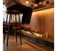 ZYZSY Repose Pied Mural De Bar, Barre De Comptoir De Remplacement en Acier Inoxydable Tube Carré, Rampe De Main Courante De Porche De Loft D'escalier D'intérieur Et D'extérieur(Gold,L280cm/9.2ft)