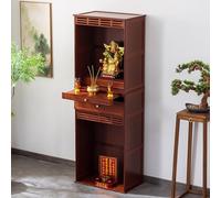 ZYZSY Table d'autel Bouddhiste avec tiroirs de Rangement, Armoire de prière Bouddhiste Chinoise, étagère pour Statue de Bouddha en Bois pour la décoration intérieure(Red,50 * 172cm/19.7 * 67.7in)