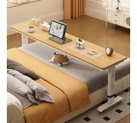 ZYZSY Table de Lit avec en Hauteur 63-98cm, Bureau de lit avec roulettes, multifonctionnelle comme Table d'appoint, pour Bureau Hôpital Lecture(White 6,180 * 40 * 63cm/71 * 16 * 25in)