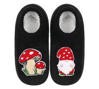 ZYZX Chaussons Chaussettes de Maison Amusantes pour Femme Antidérapante Hiver Mignon Chaudes Tricot Polaire Confortables Pantoufles