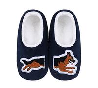 ZYZX Chaussons Lounge à semelle avec gel antidérapant-Doux Duveteux Chaussette pour Intérieur-Chaussons Amusants Berger allemand Chiens