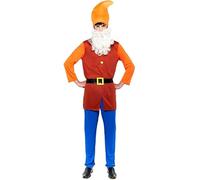 ZZ DISFRAZZES Costume de nain Blanche-Neige marron pour homme