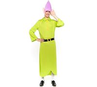 ZZ DISFRAZZES Costume de nain Blanche-Neige vert pour homme