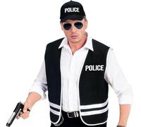 ZZ DISFRAZZES | Costume ou kit de police pour adultes : gilet et casquette (taille unique)