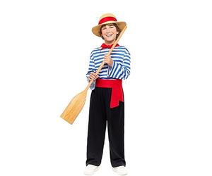ZZ DISFRAZZES | Déguisement de gondolier vénitien pour enfant (7-9 ans)