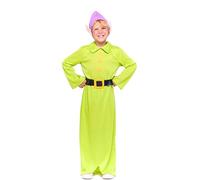 ZZ DISFRAZZES | Déguisement de nain Blanche-Neige vert pour enfant (7-9 ans)