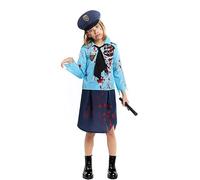 ZZ DISFRAZZES Déguisement de policier zombie avec casquette pour fille (7-9 ans)