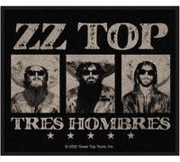 ZZ Top - Patch "Tres Hombres", tissu tissé RO8083 (taille unique) (Noir/Beige)