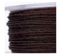 ZZABCDEGH Cordon macramé Cordon en Nylon Multicolore for Bracelets macramé, 0,8 mm, 20 mètres, avec Pompons.(16Dark Brown)