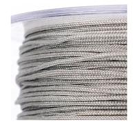 ZZABCDEGH Cordon macramé Cordon en Nylon Multicolore for Bracelets macramé, 0,8 mm, 20 mètres, avec Pompons.(39Gray)