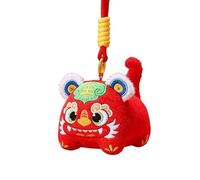 ZZABCDEGH Décoration d'intérieur Nationale en Tissu représen Porte-clés poupée en Peluche Tigre Tissu, Ornement Chinois Multicolore(Red)
