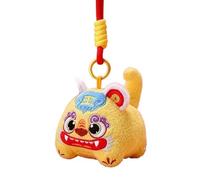 ZZABCDEGH Décoration d'intérieur Nationale en Tissu représen Porte-clés poupée en Peluche Tigre Tissu, Ornement Chinois Multicolore(Yellow)