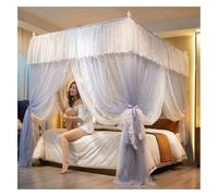 ZZABCDEGH Rideau de baldaquin Auvent de lit à baldaquin, moustiquaire, Rails en Acier Inoxydable, 3 Portes, Plusieurs Tailles(Style 1,180x220x200cm)