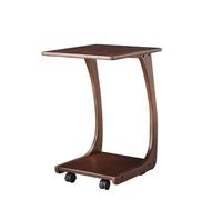 ZZAPOQ Petite Table d'appoint en Forme de C pour Salon et Petits espaces,Table d'appoint Bout de canapé avec roulettes,Desserte de lit Support Ordinateur Portable