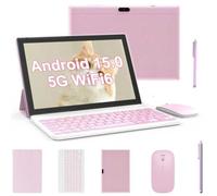 ZZB Tablettes 2 en 1 10 pouces, Android 12 avec étui pour clavier, souris avec stylet, 4 Go + 64 Go, tablette 10,1 pouces, écran tactile HD 1280 x 800, jeux double caméra 8