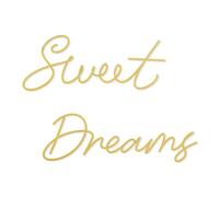 Zzbakress Sweet Dreams Grande décoration murale en métal noir pour salon, chambre à coucher, bureau et maison de ferme (doré, ferme)