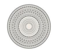 ZZBBZZ-YJ Tapis Modernes Beige et Noire Tapis 80cm 100cm 120cm 140cm 160cm 180cm 200cm Rond pour Salon Chambre à Coucher de Sol Nat antidérapant Tapis de Yoga Doux (Size : Diamètre 160cm)