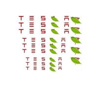 zzbFee Autocollant de Logo de Voiture pour Tesla Model 3 Model Y S X, Autocollant de Lettres de Voiture, Autocollant de Décoration de Badge de Style Accessoires de Remplacement,9pcs