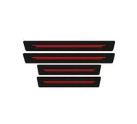 ZZBHFAS Jeu de 4 Protections de Seuil de Porte pour BMW X7 2019-2023 2024 2025, Baguettes Anti-Rayures Style Fibre de Carbone, Autocollant pour Protection Et Décoration,Rosso-Normal