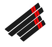 ZZBHFAS Jeu de 4 Protections de Seuil de Porte pour Suzuki Jimny 2018 2019 2020 2021 2022 2023, Baguettes Anti-Rayures Style Fibre de Carbone, Autocollant pour Protection Et Décoration,C-Red
