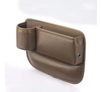 ZZBHFAS Organisateur Siège Voiture pour BMW 5 Series 1972-2025 E12 E28 E34 E39 E60 F10 G30, Boîte Rangement Latérale Porte-Gobelet, Vide-Poche Cuir PU avec Trou Câble Charge, Anti-Chute Intérieur