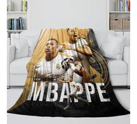 ZZBNECAKE Mbappé Couverture Douce - Football Couverture Cadeau Anniversaire pour Fils/Fille/Petit-Fils/Petite-Fille/ami - Tactile comme Un Câlin dans Une Couverture 60x80inch(150x200cm)