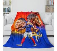 ZZBNECAKE Mbappé Couverture - France Football Couverture Cadeau Anniversaire pour Fils/Fille/Petit-Fils/Petite-Fille/ami - Couverture comme Un Câlin dans Une Couverture 40x50inch(100x130cm)
