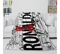 ZZBNECAKE Ronaldo Couverture Douce - Football Couverture Cadeau Anniversaire pour Fils/Fille/Petit-Fils/Petite-Fille/ami - Tactile comme Un Câlin dans Une Couverture 70x80inch(180x200cm)
