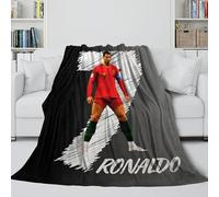 ZZBNECAKE Ronaldo Couverture Douce - Football Couverture Cadeau Anniversaire pour Fils/Fille/Petit-Fils/Petite-Fille/ami - Tactile comme Un Câlin dans Une Couverture 50x60inch(127x152cm)