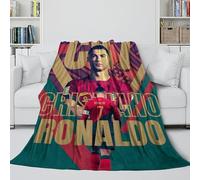 ZZBNECAKE Ronaldo Couverture - Football Couverture Cadeau Anniversaire pour Fils/Fille/Petit-Fils/Petite-Fille/ami - Couverture comme Un Câlin dans Une Couverture 50x60inch(127x152cm)