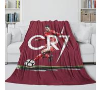ZZBNECAKE Ronaldo Couverture - Football Couverture pour La Peau comme Un Câlin dans Une Couverture - Cadeau Anniversaire pour Fils/Fille/Petit-Fils/Petite-Fille/ami 50x60inch(127x152cm)