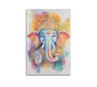 ZZBXSJ Impression sur toile abstraite minimaliste - Impression aquarelle de divinité hindoue, représentant des couleurs vives et spirituelles, affiches d'œuvres d'art pour décoration de chambre (40 x