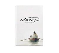 ZZBXSJ Toile murale abstraite minimaliste - Impressions sur toile avec citations inspirantes de Jésus et l'enfant dans un bateau - Affiche d'œuvre d'art pour décoration de chambre (30 x 45 cm)