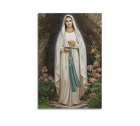 ZZBYMX Affiches chrétiennes - Poster vintage de la Vierge Marie - Impression sur toile - Décoration murale moderne pour chambre à coucher - 60 x 90 cm