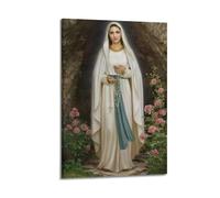 ZZBYMX Affiches chrétiennes - Poster vintage de la Vierge Marie - Peinture décorative sur toile - Affiches murales et images d'art modernes pour chambre à coucher - 20 x 30 cm