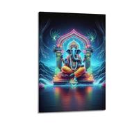 ZZBYMX Poster bouddhiste, gentillesse, sainte, paisible, bienveillant, Ganesh - Impression sur toile pour chambre à coucher - Photos artistiques modernes - 20 x 30 cm