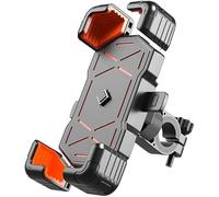 Zzbyz Support de Navigation Support De Téléphone De Moto pour BMW R nineT Scrambler 2016-2024, Support Support Téléphone Moto Réglable Étanche,B-Orange Handlebar Style