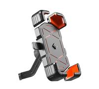 Zzbyz Support de Navigation Support De Téléphone De Moto pour Yamaha MT-10 Standard 2016-2024, Support Support Téléphone Moto Réglable Étanche,A-Orange Mirror Base