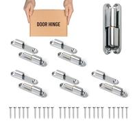 Zzcy 6 Pcs Charniere de Rénovation Porte 15 x 80 mm Paumelles de Porte, Charnières Portes Amovibles Gond de Rénovation Fenêtre avec 25 Vis pour Portes D'armoires, Pièces, Fenêtre