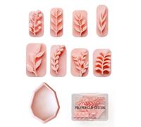 Zzcy 9 Pcs Emporte-Pièces en Forme de Feuilles D'argile Polymère, Tampons en Argile à Feuilles pour Boucles D'oreilles et Autres Bijoux et des Projets DIY