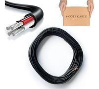 Zzcy Cable Electrique 20m électriques Souple 28AWG Diamètre 3,5mm Noir Pour les petits appareils 5V/12V/24V/300V (cable electrique 4 fils)