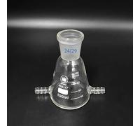 ZZCYLIUXY Flacon filtrant avec double tube inférieur, 50 ml - 100 ml - 10 000 ml - Joint 24/29 - Flacon triangulaire avec tubes, tube inférieur conique (1000 ml)